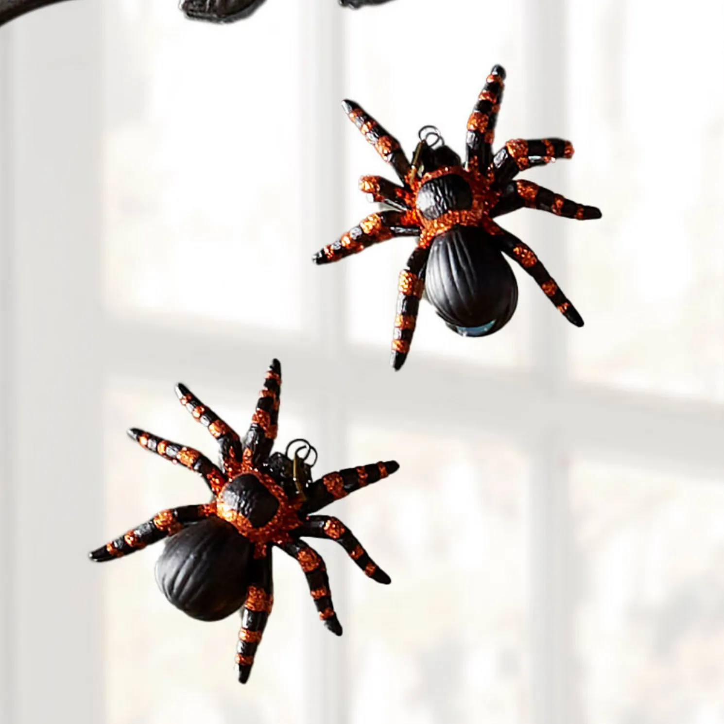 Raz Eric Cortina 4" Along Came A Spider Glass Halloween Ornament 4453115