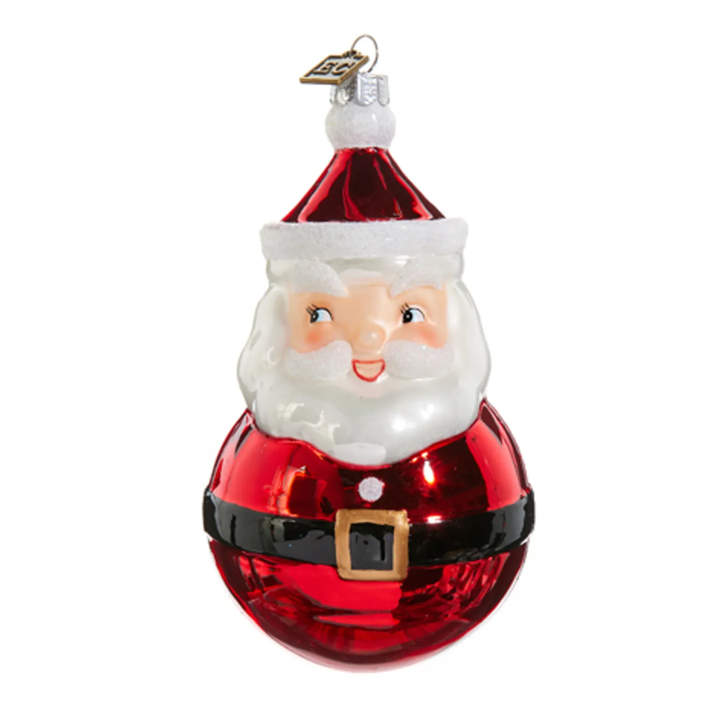 Raz Eric Cortina 5.5" Retro Santa Ball Glass Christmas Ornament 4453132