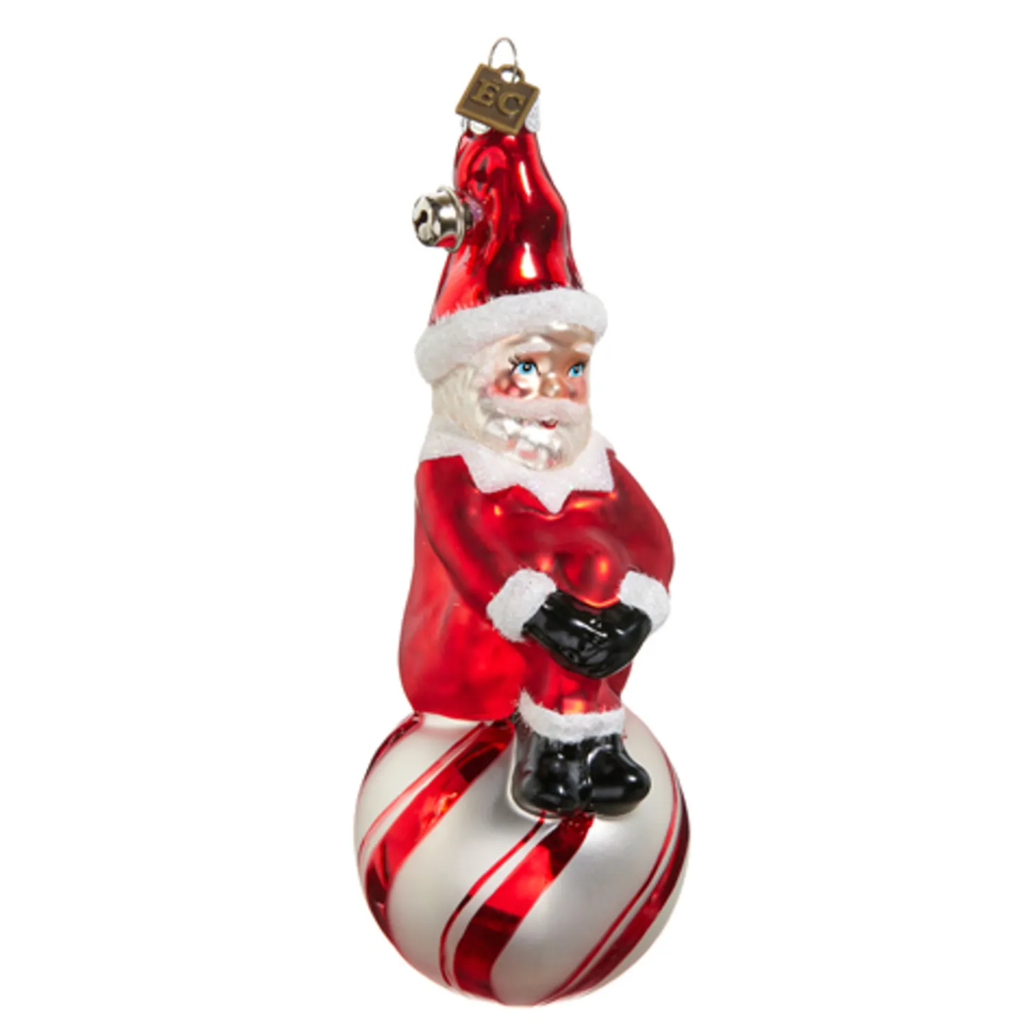 Raz Eric Cortina 6" Having A Ball Santa Glass Christmas Ornament 4453134