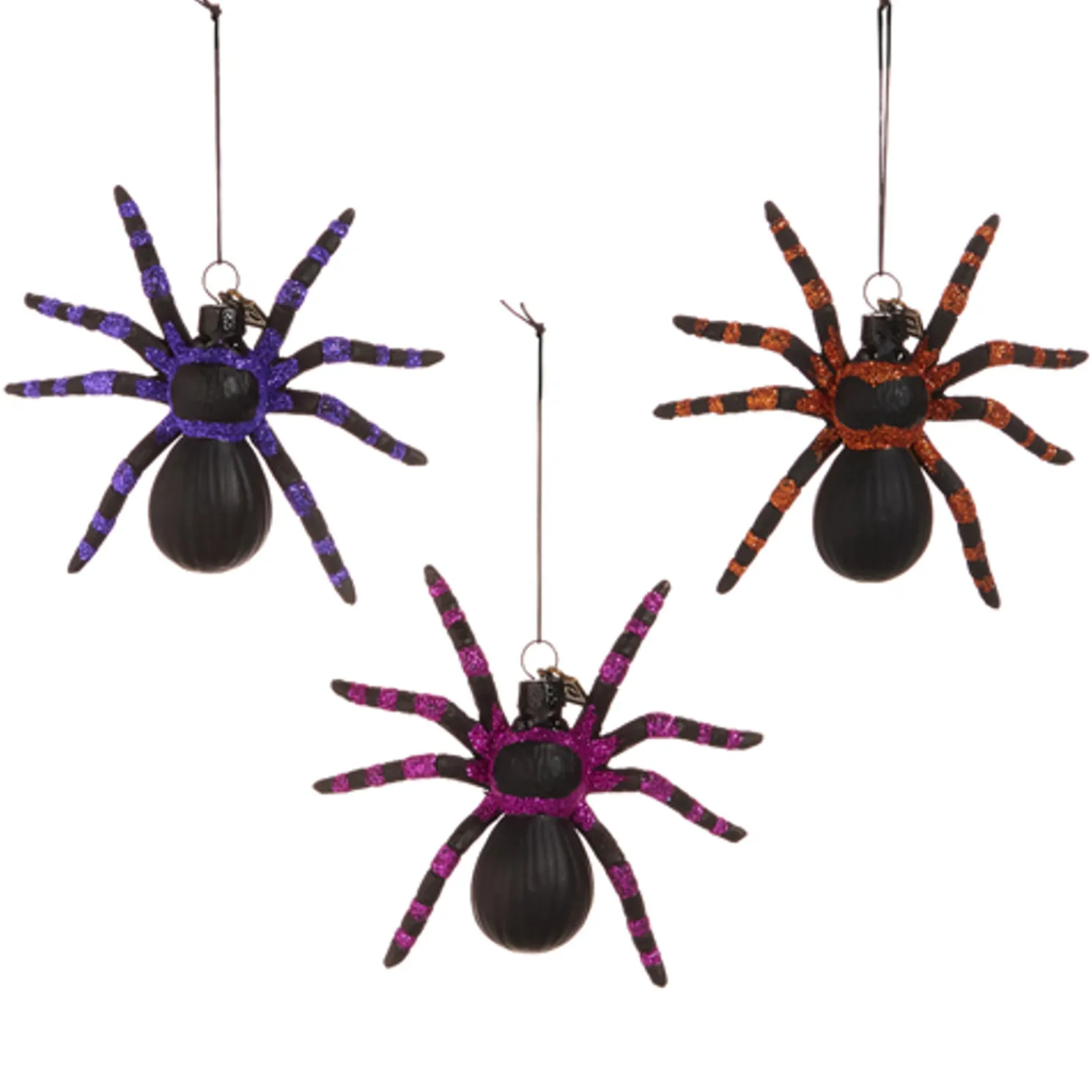 Raz Eric Cortina 4" Along Came A Spider Glass Halloween Ornament 4553165