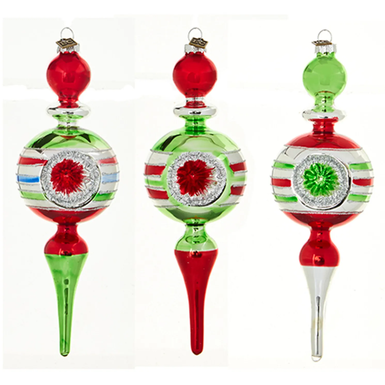 Raz Eric Cortina Vintage Finial Reflector Glass Christmas Ornament 4220231