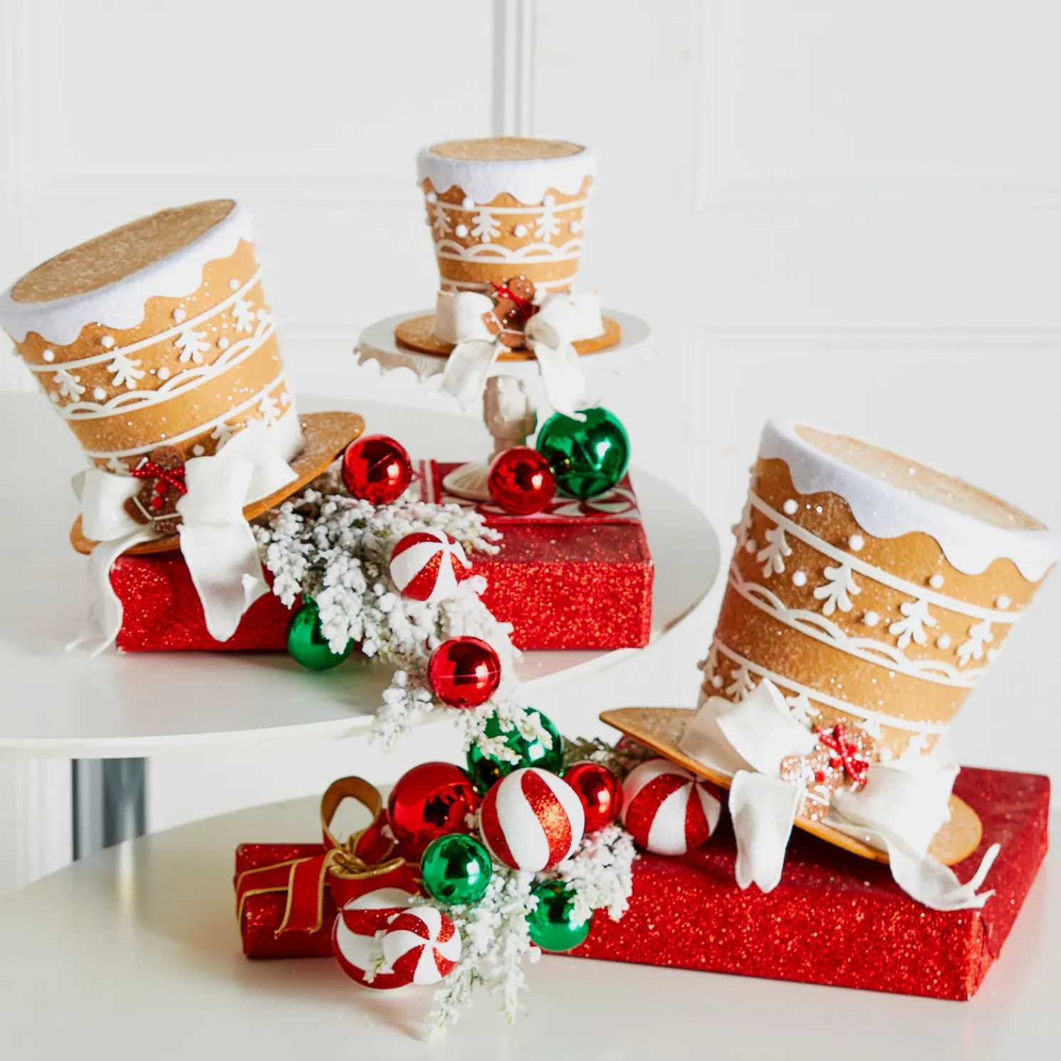 Raz Gingerbread Top Hat Christmas Decoration