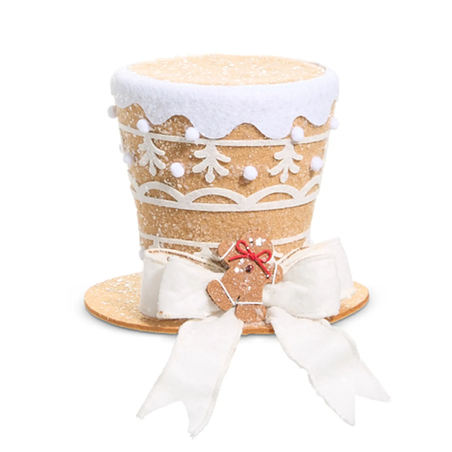 Raz Gingerbread Top Hat Christmas Decoration