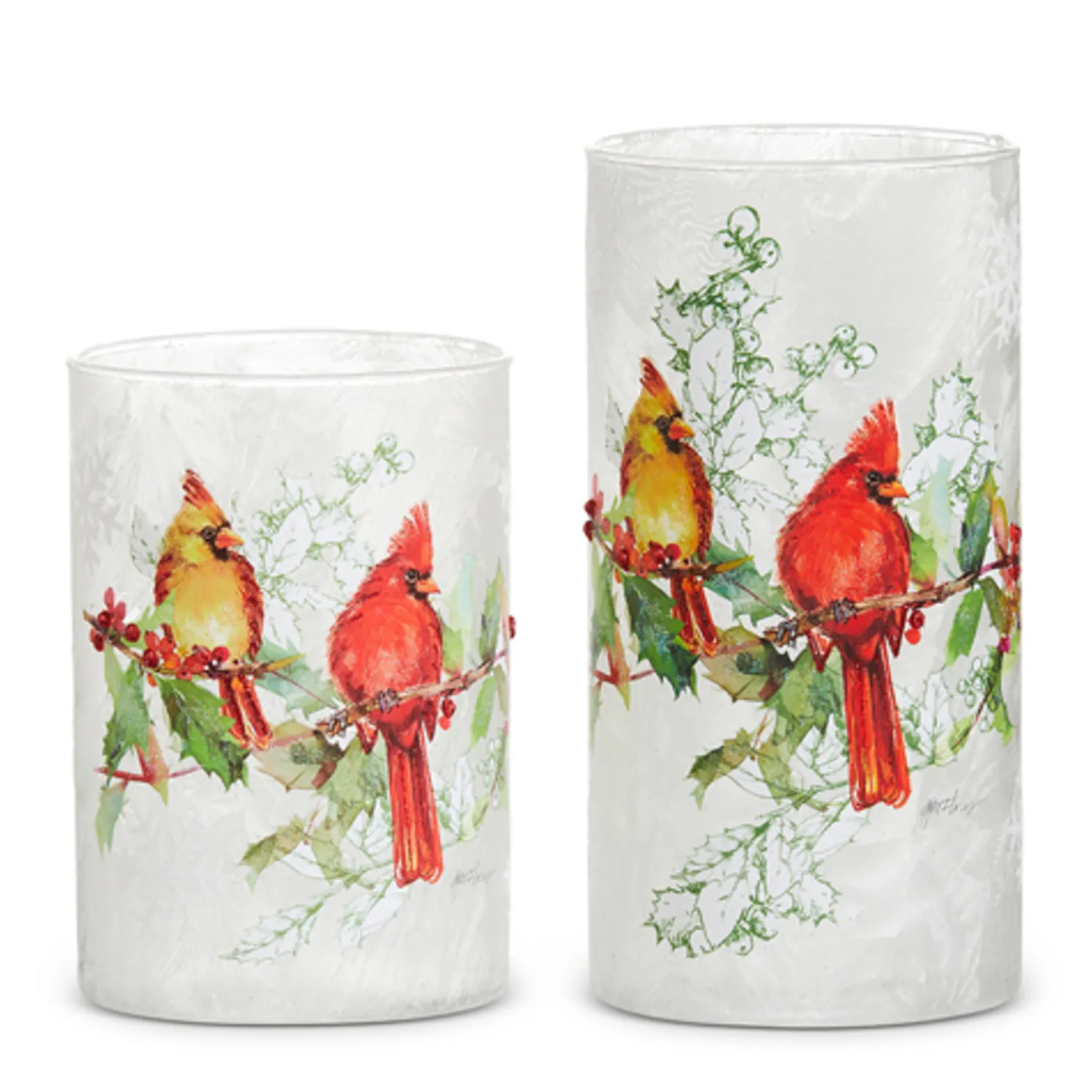 Raz Set of 2 Cardinal Containers Christmas Decoration 4324593