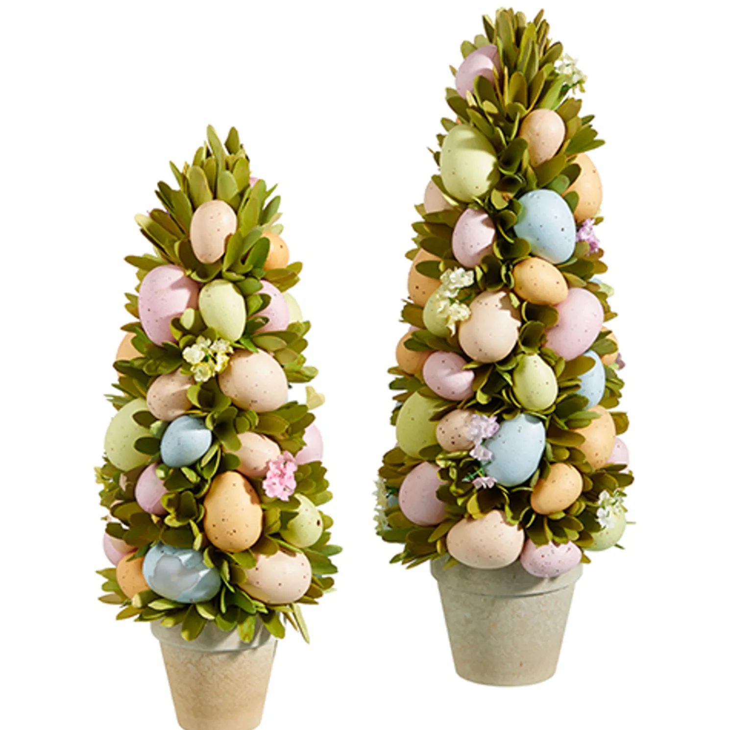 Raz Set of 2 Easter Egg Topiary Trees 4353304