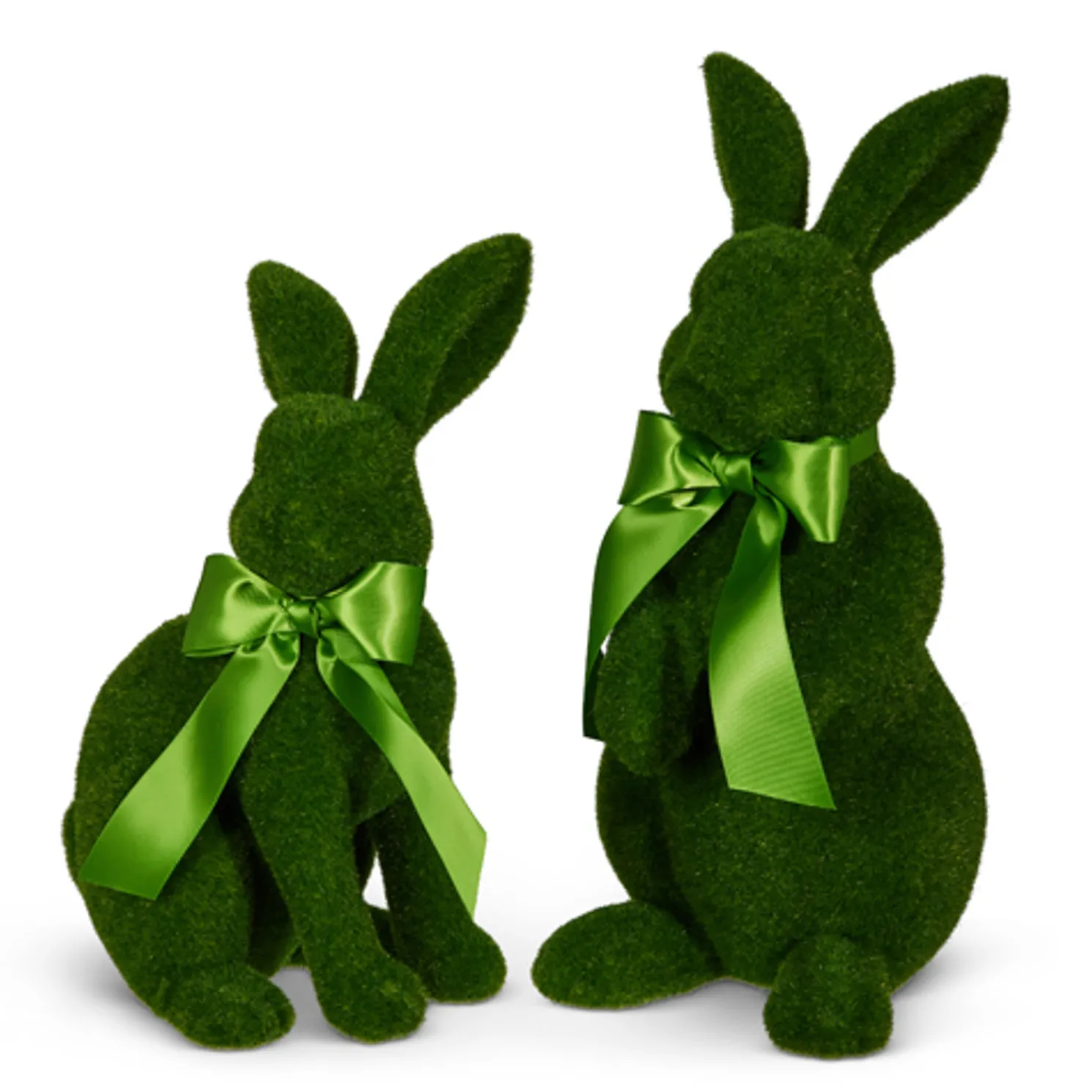 Raz Set of 2 Moss Rabbit Easter Decoration 4520812