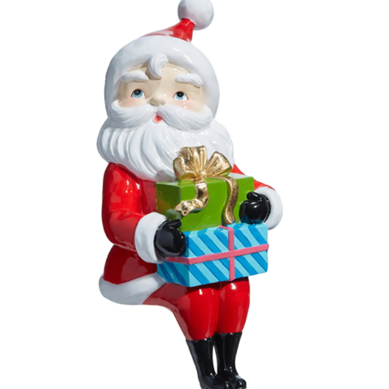 Raz Sitting Retro Santa or Mrs. Claus Christmas Decoration