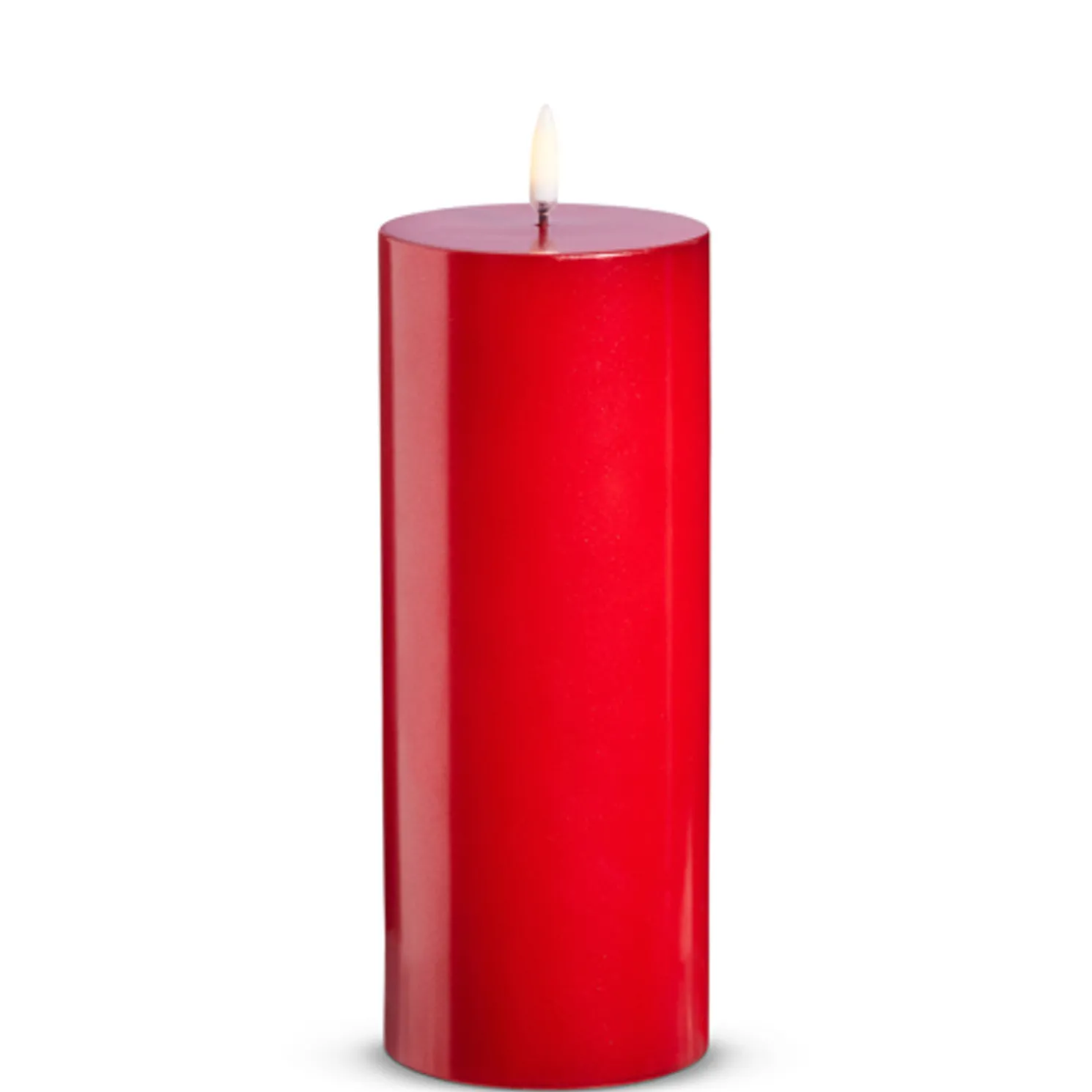 Raz Uyuni Red Battery Operated Candle with Lighted Flickering Flame