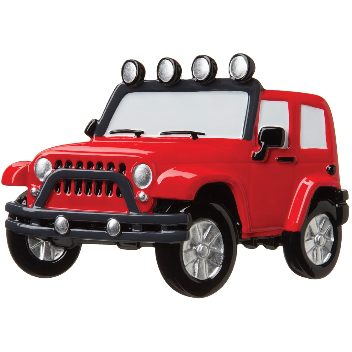 Red Jeep Personalized Christmas Ornament OR1763
