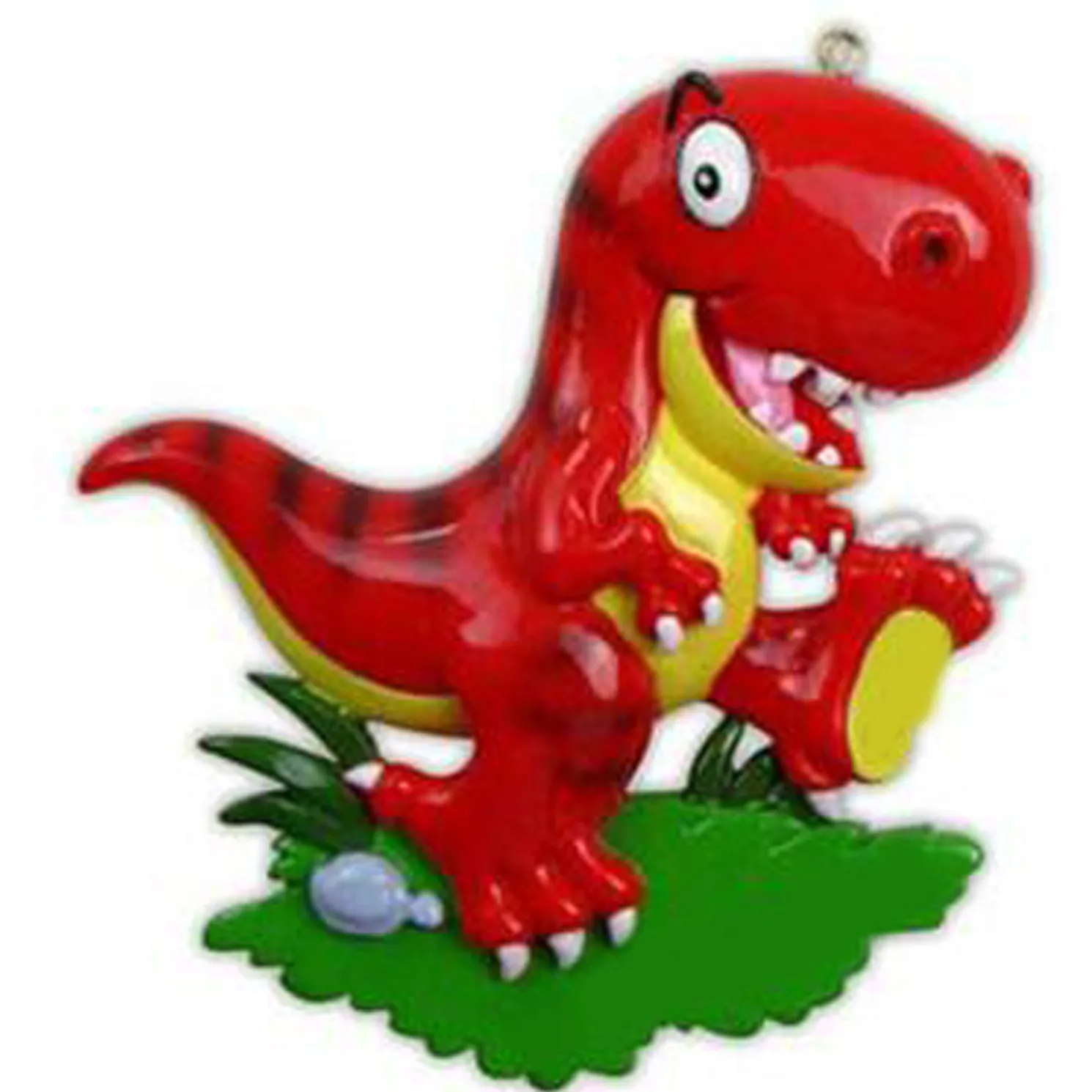 Red T-Rex Dinosaur Personalized Christmas Ornament OR816-A