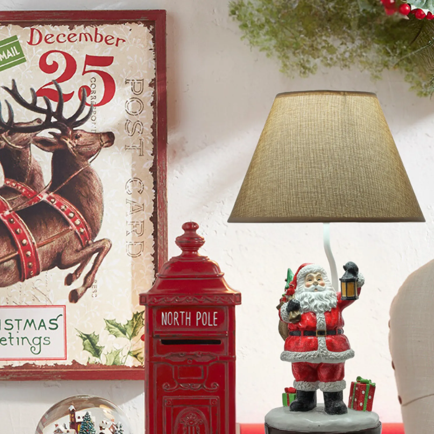 Regency 27" Cheerful Santa Christmas Lamp MTX66180