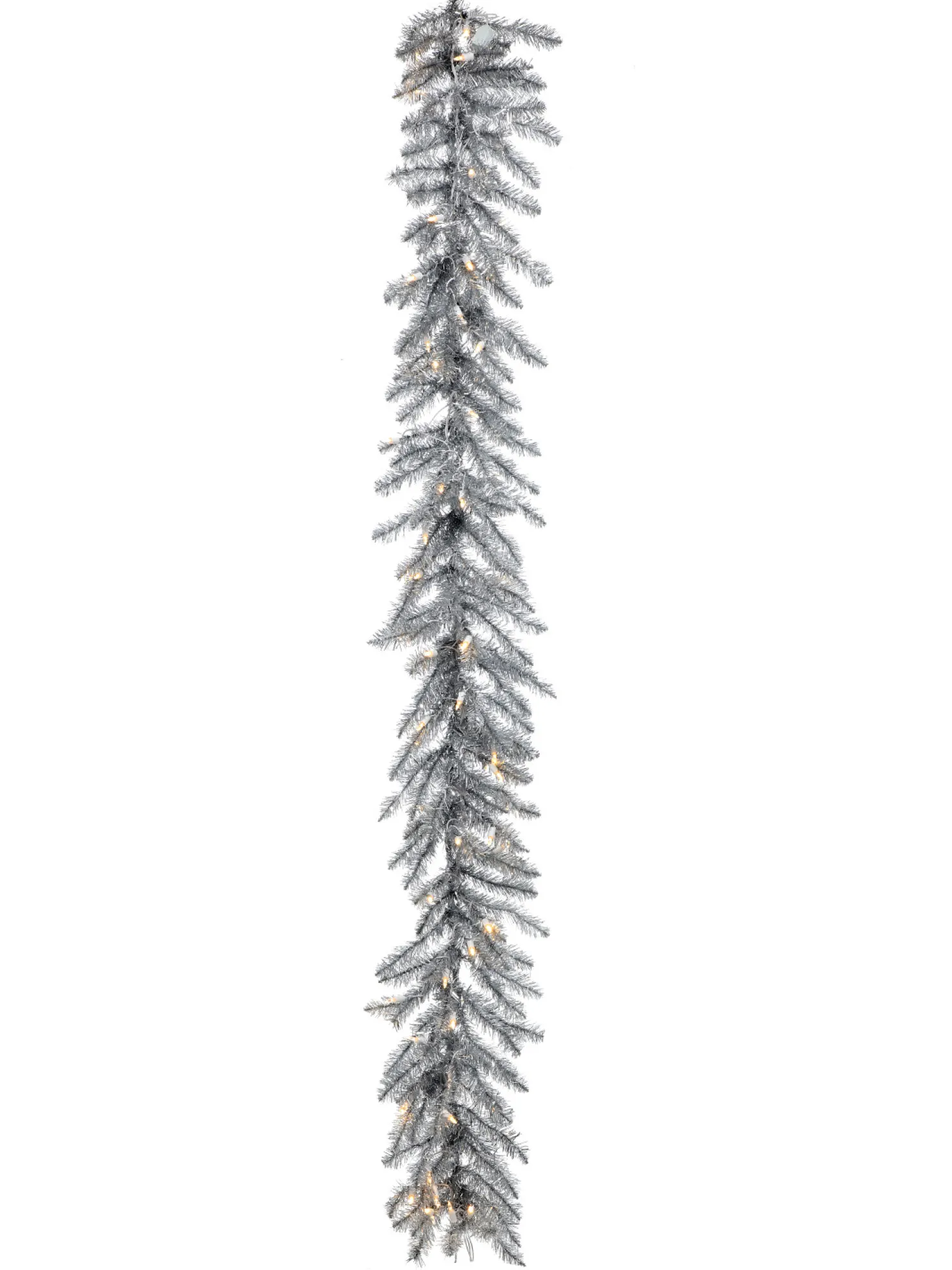 Regency 6' LED Lighted Silverado Silver Tinsel Christmas Garland MTX70068L