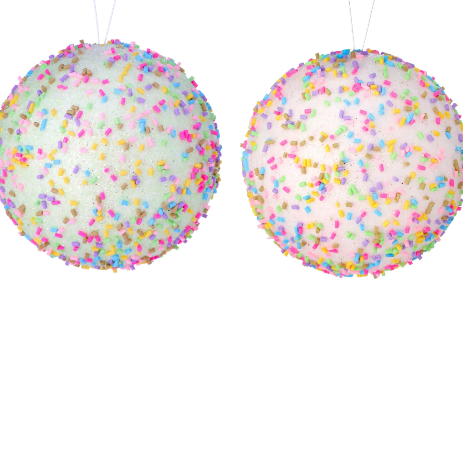 Regency 4" Rainbow Candy Sprinkles Ball Ornament MTX68953