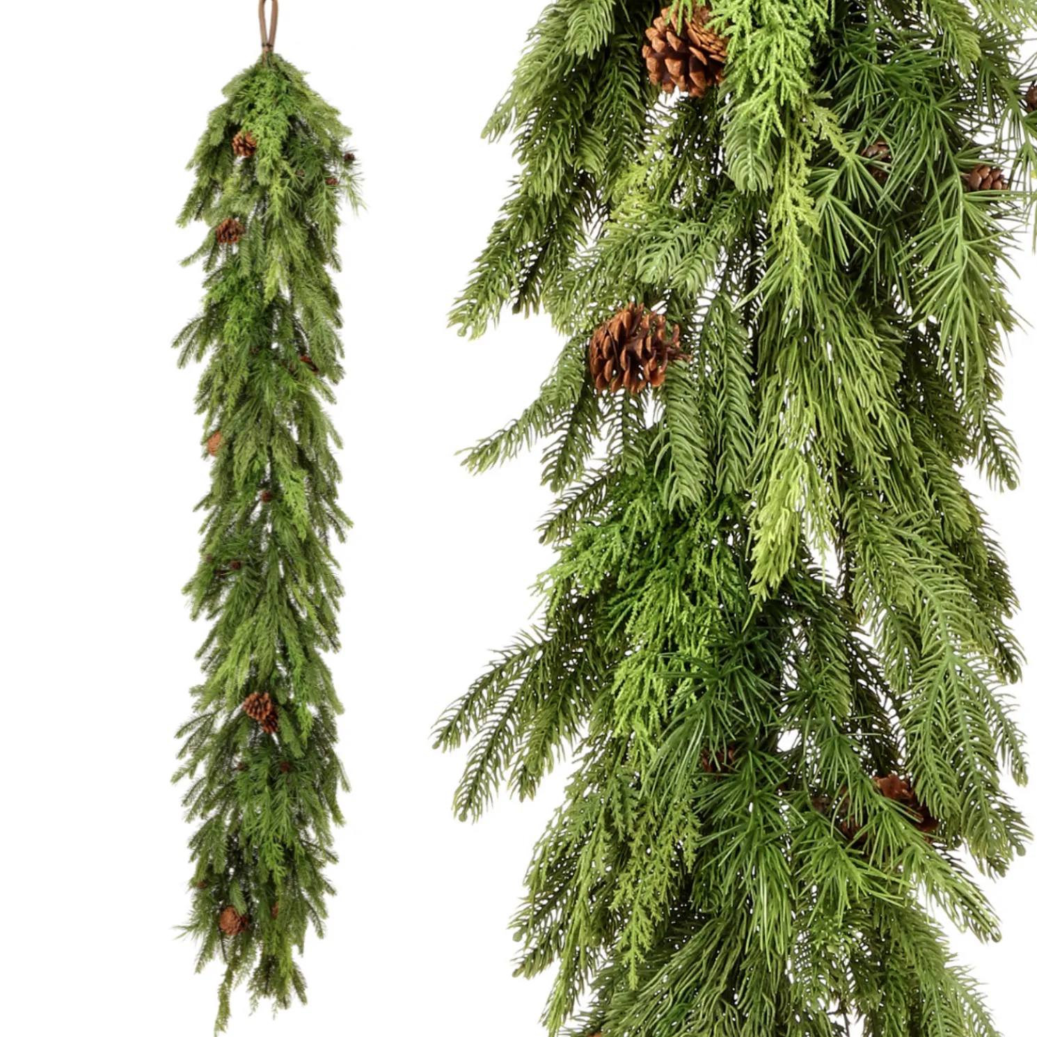 Regency 6' x 12" Natural Touch Real Feel Pine Cone Christmas Garland MTX73279