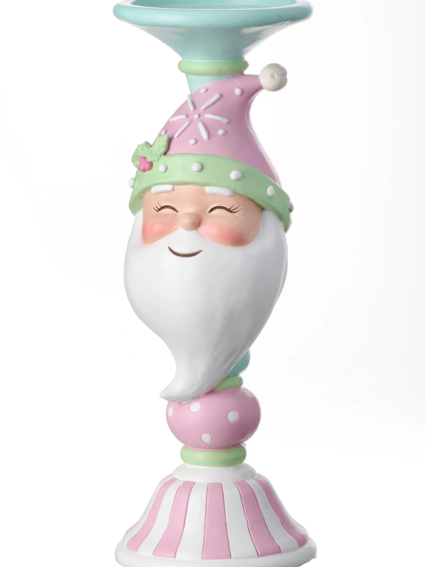 Regency Candy Snowman or Santa Candle Stand Christmas Candle Holder