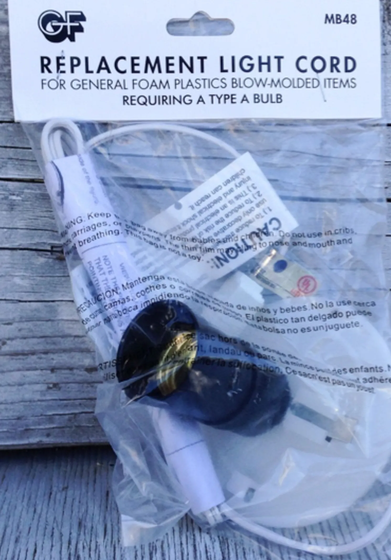 Replacement 60W Light Bulb Cord Harness for Blow Mold