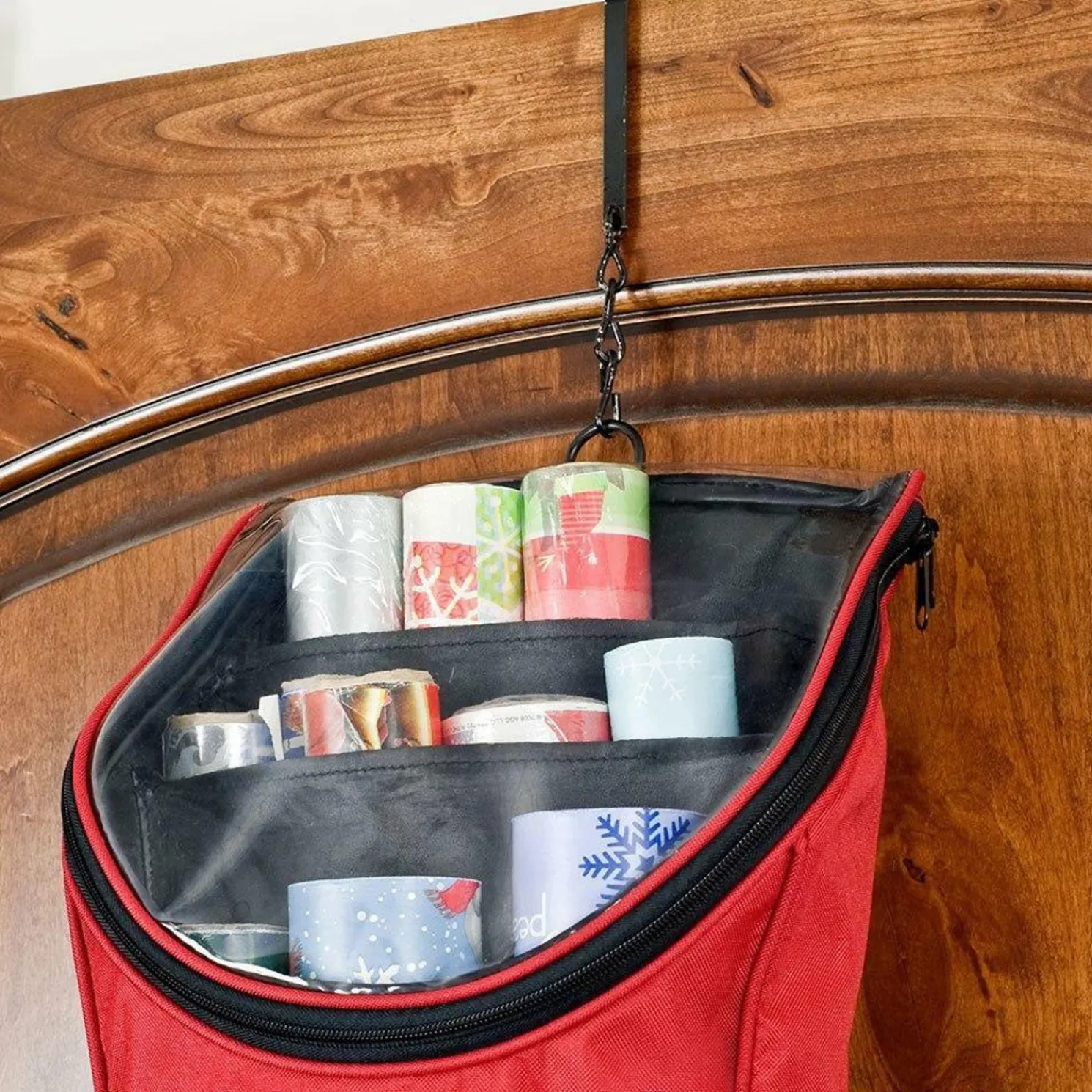 Santa's Bags Door Hanging Wrapping Paper Storage Bag 10130