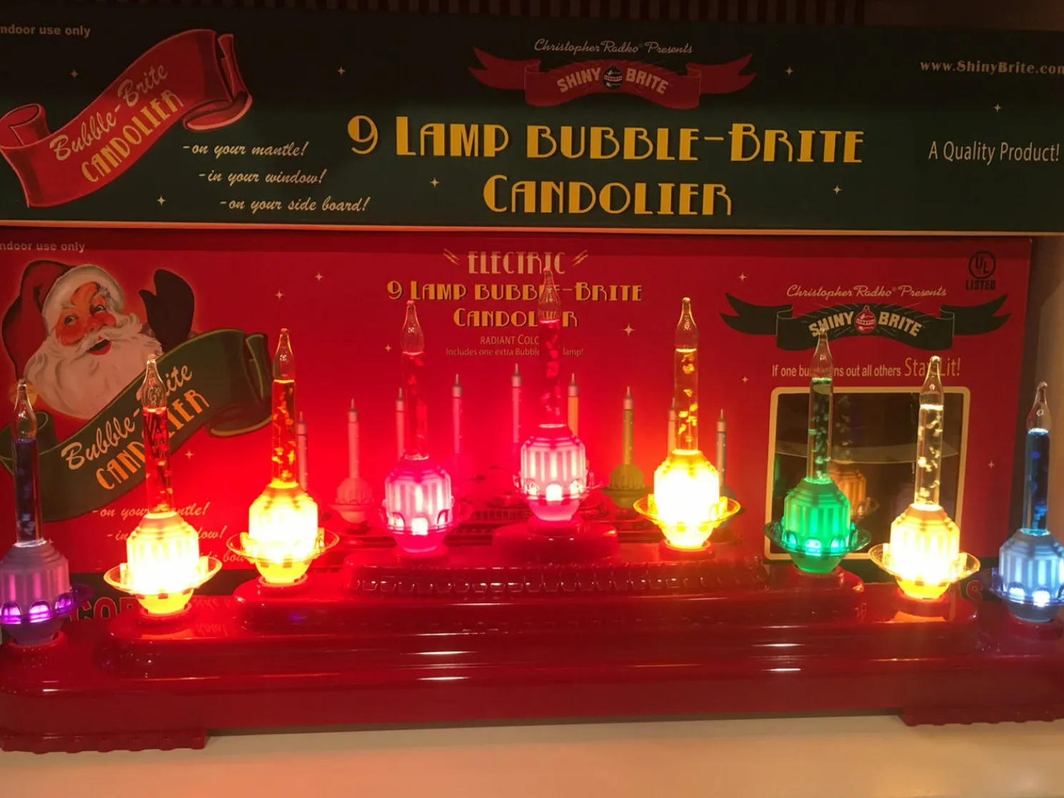 Shiny Brite Holiday Splendor Bubble Bright Light Candolier 4027850