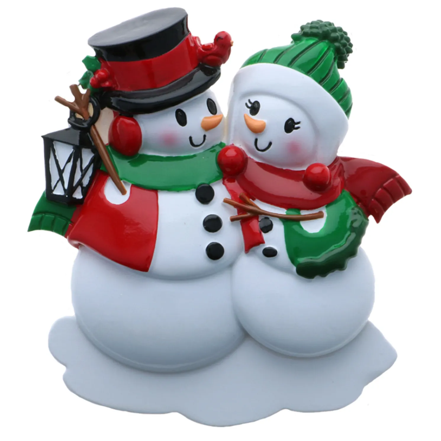 Snowman Family of 2 Personalized Christmas Ornament OR2255-2