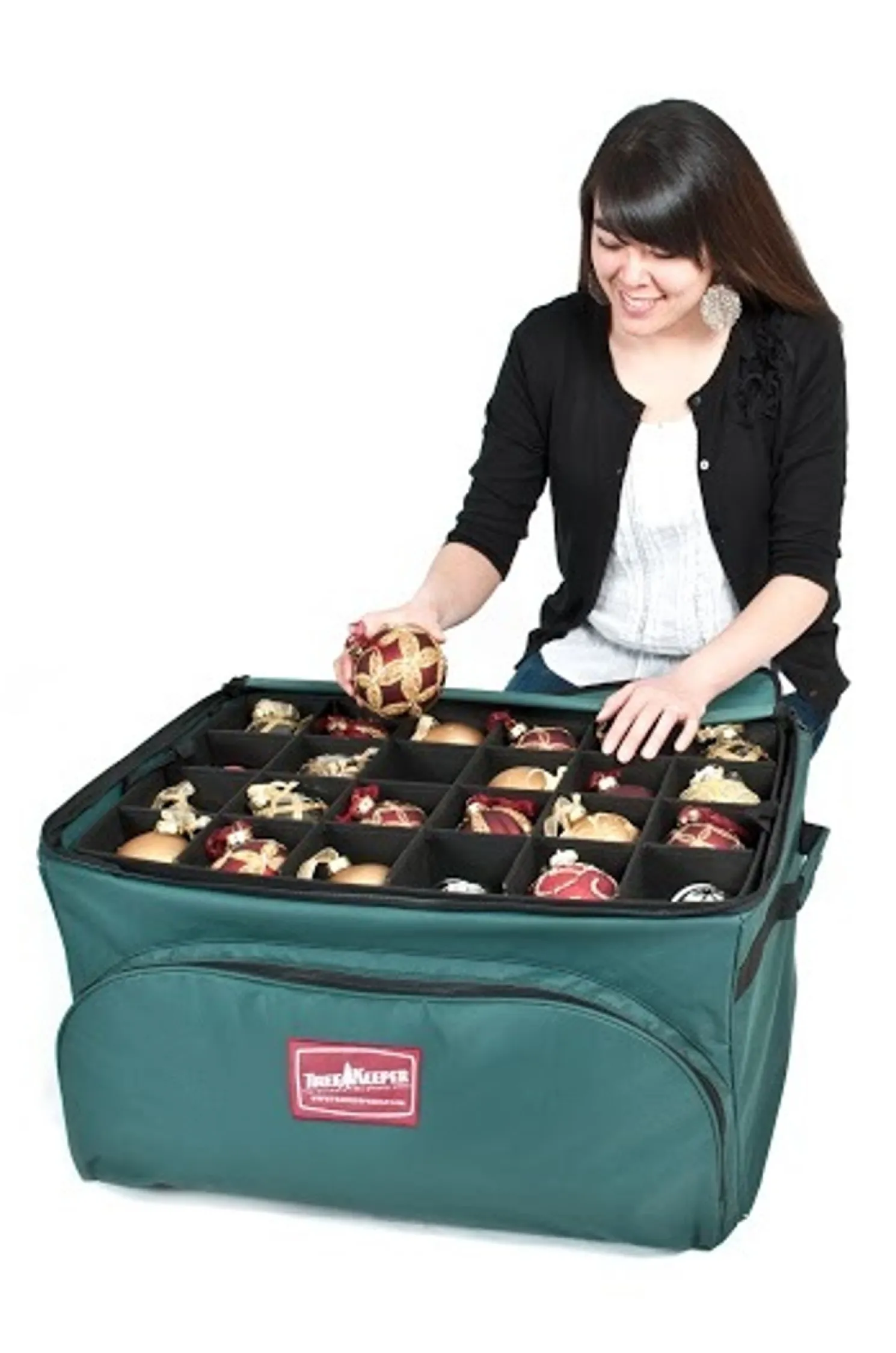 Tree Keeper 3 Tray Christmas Ornament Keeper Storage Bag with Front Pocket TK-10127