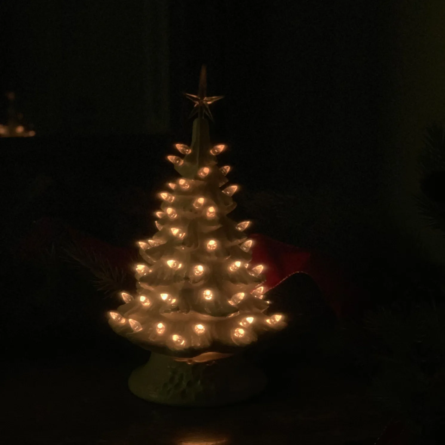 White Ceramic Lighted Christmas Tree 12